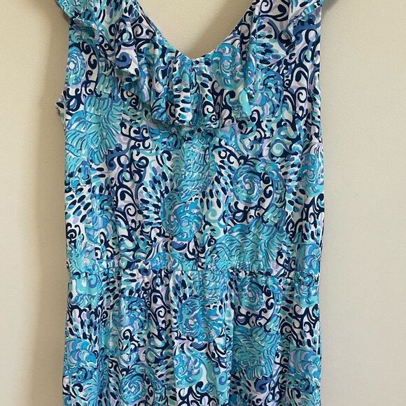 Lilly Pulitzer light Aqua Spritz Alessa romper - Picture 8 of 9